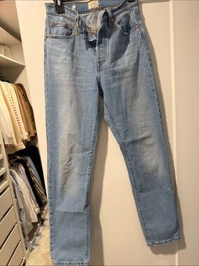 Men's Straight Fit Jeans in Light Blue Denim